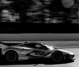 a Ferrari FXX K races around Roat Atlanta